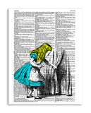 Alice in Wonderland - Curtain 8.5"x11" Semi Translucent Dictionary Art Print