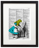 Alice in Wonderland - Curtain 8.5"x11" Semi Translucent Dictionary Art Print