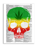 Marijuana Skull 8.5"x11" Semi Translucent Dictionary Art Print