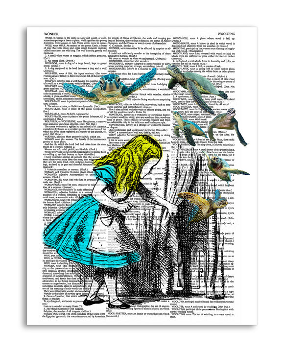 Alice in Wonderland & Sea Turtles 8.5
