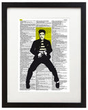 King Elvis 8.5"x11" Semi Translucent Dictionary Art Print