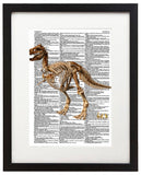 T-Rex & Ducklings 8.5"x11" Semi Translucent Dictionary Art Print