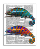 Chameleons 8.5"x11" Semi Translucent Dictionary Art Print