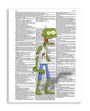 Happy Zombie 8.5"x11" Semi Translucent Dictionary Art Print
