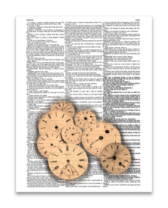 Time 8.5"x11" Semi Translucent Dictionary Art Print