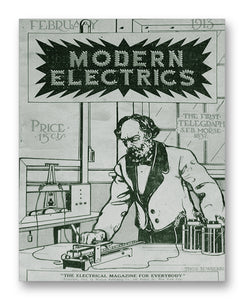 Modern Electrics 02-1913 11" x 14" Mono Tone Print (Choose Your Color)