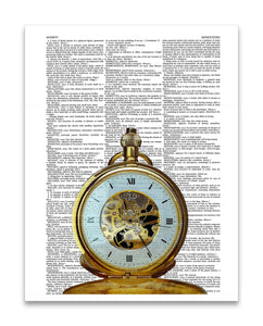 Moment Watch 8.5"x11" Semi Translucent Dictionary Art Print