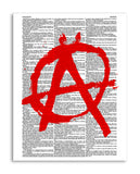Anarchy 8.5"x11" Semi Translucent Dictionary Art Print