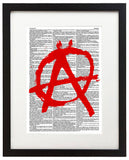 Anarchy 8.5"x11" Semi Translucent Dictionary Art Print