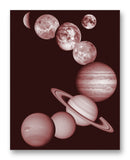 Solar System 11" x 14" Mono Tone Print (Choose Your Color)