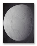 Enceladus from Cassini 11" x 14" Mono Tone Print (Choose Your Color)