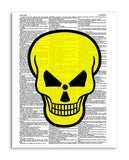Radioactive Skull 8.5"x11" Semi Translucent Dictionary Art Print