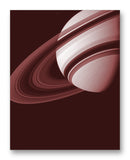 Mimas Near Saturn 11" x 14" Mono Tone Print (Choose Your Color)