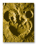 Mickey Mouse Crater on Mercury 11" x 14" Mono Tone Print (Choose Your Color)