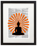 Enlightening Meditation 8.5"x11" Semi Translucent Dictionary Art Print