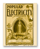 Popular Electricity 05-1908 11" x 14" Mono Tone Print (Choose Your Color)