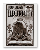 Popular Electricity 07-1908 11" x 14" Mono Tone Print (Choose Your Color)