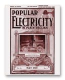 Popular Electricity 05-1909 11" x 14" Mono Tone Print (Choose Your Color)