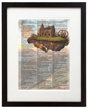Temple in the Sky 8.5"x11" Semi Translucent Dictionary Art Print