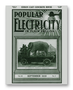 Popular Electricity 09-1910 11" x 14" Mono Tone Print (Choose Your Color)