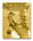 Popular Electricity 05-1913 11" x 14" Mono Tone Print (Choose Your Color)