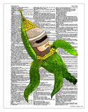 Robo Crop 8.5"x11" Semi Translucent Dictionary Art Print - Artmeat Artist Edition