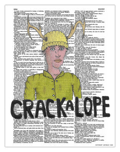 Crackalope 8.5"x11" Semi Translucent Dictionary Art Print