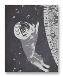 Laika the Space Dog in Her Suit 11" x 14" Mono Tone Print (Choose Your Color)