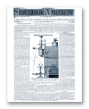 Scientific American 09-28-1872 11" x 14" Mono Tone Print (Choose Your Color)