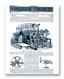 Scientific American 11-16-1872 11" x 14" Mono Tone Print (Choose Your Color)