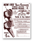 1953 Walkie Talkie Ad 11" x 14" Mono Tone Print (Choose Your Color)