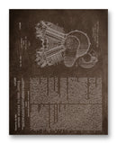Harley Engine Patent 11" x 14" Mono Tone Print (Choose Your Color)