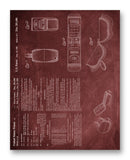 Rivette Apple Phone Patent 11" x 14" Mono Tone Print (Choose Your Color)