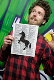 Space Unicorn 8.5"x11" Semi Translucent Dictionary Art Print