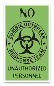 Zombie Outbreak Response Team 13”x22” Vintage Style Showprint Poster - Concert Bill - Home Nostalgia Decor Wall Art Print