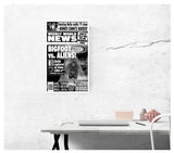 Weekly World News Bigfoot VS Aliens 13" x 22" Showprint Poster