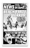 Weekly World News Beach Party Terror 13" x 22" Showprint Poster