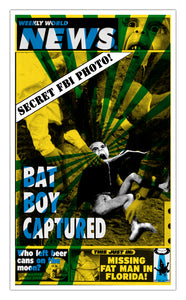 Weekly World News Bat Boy Captured 13" x 22" Showprint Poster (Neckahneck Artist Edition)