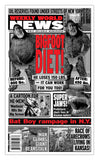 Weekly World News Bigfoot Diet! 13" x 22" Showprint Poster (Special Red Edition)